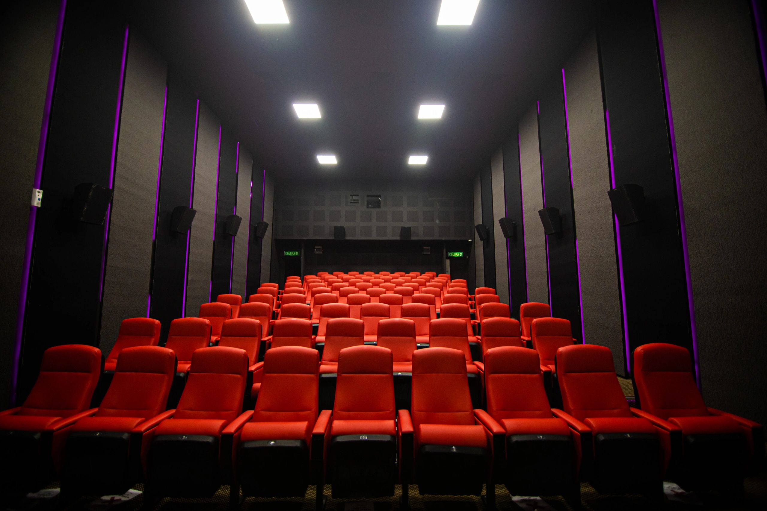 Auditorium seating and large-screen presentation space