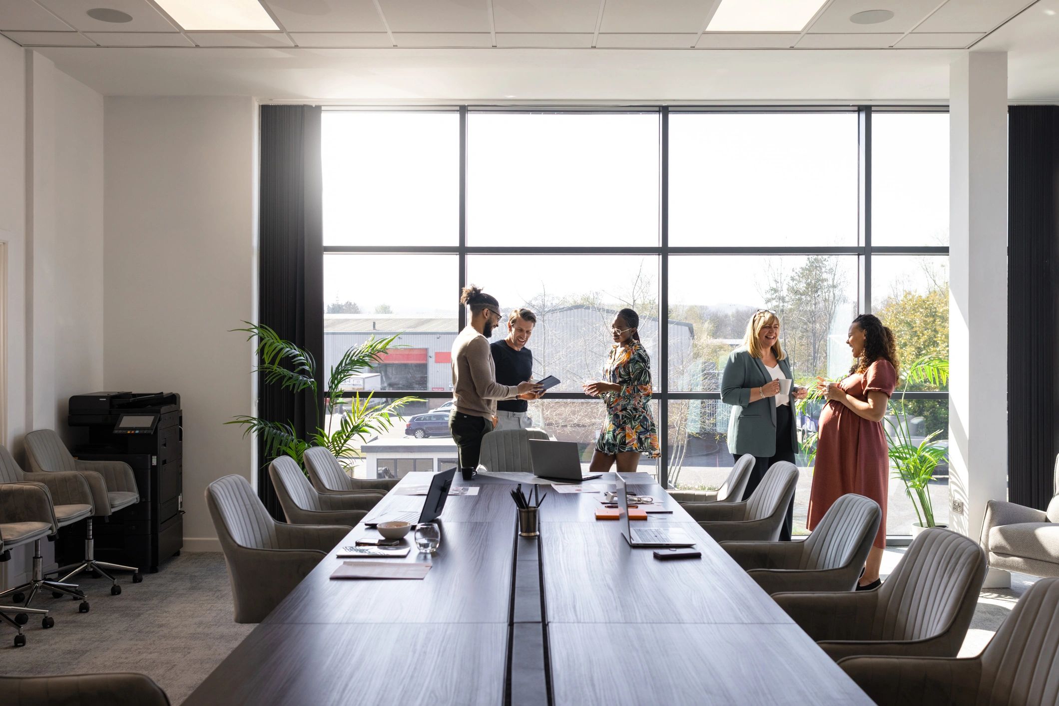 Business team in a conference room environment